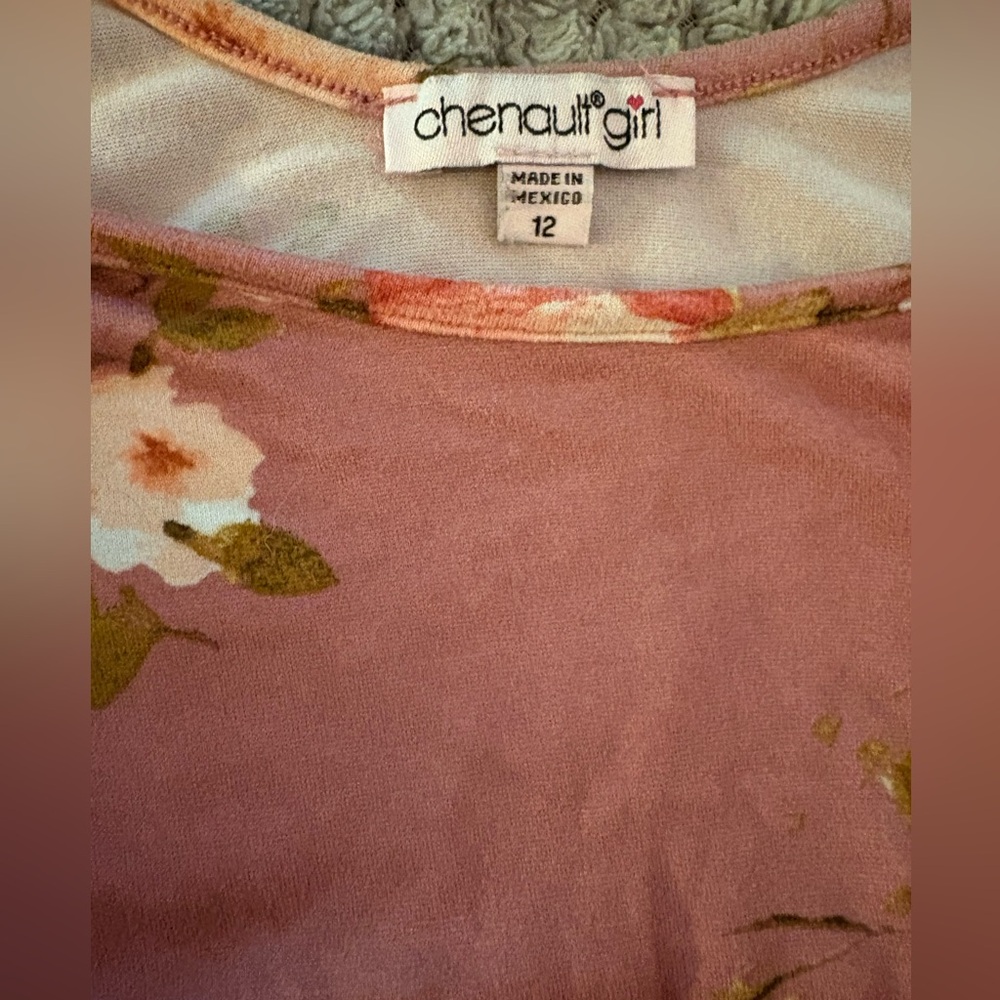 Chenault Girl Pink Floral Jumpsuit - Picture 3 of 4